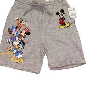 *New* Disney Ladies XS Mickey and Friends Elastic Waist Drawstring Heather Gray